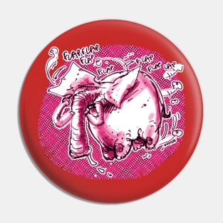 flying pink elephant Pin