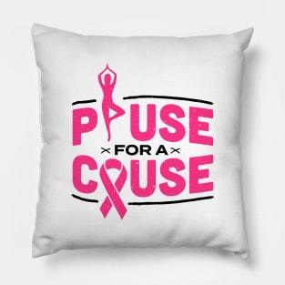 Pause for a Cause Zen Breast Cancer Awareness gift T Shirt Pillow