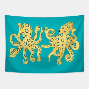 Blue-Ringed Octopi Tapestry