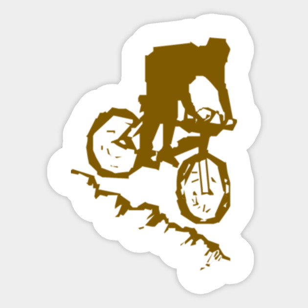 Mountain Bike Abstract Mountain Sticker Teepublic Au