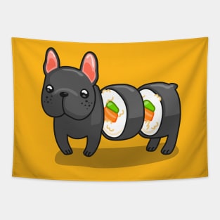 Frenchie sushi roll Tapestry