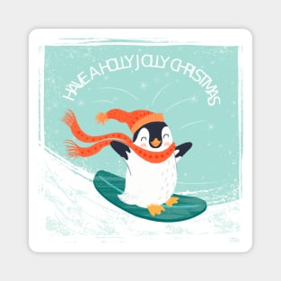 Christmas Penguin Magnet