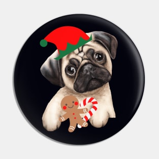 Christmas Pug Pin