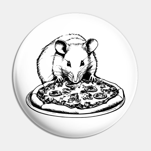 Pizza Rat Pin by EyreGraphic