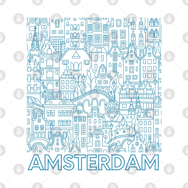 Amsterdam Cityscape Stylish and Minimalist by Contentarama