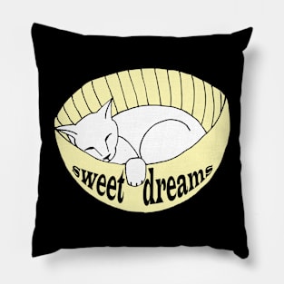 cat sweet dreams Pillow