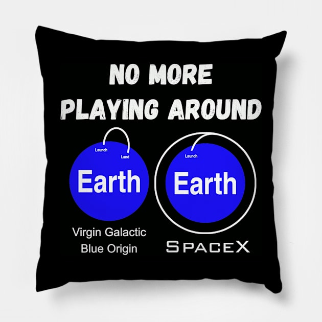 Orbital Flight - No more playing around Pillow by ProfessorJayTee