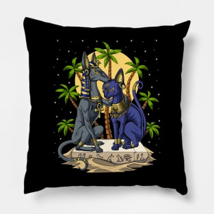 Anubis And Bastet Pillow