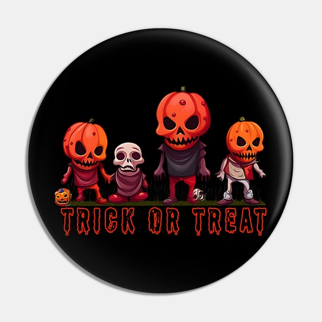 Trick or Treat! Little Monsters Pin by Atomic City Art