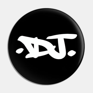 DJ Graffiti (White Lettering) Pin