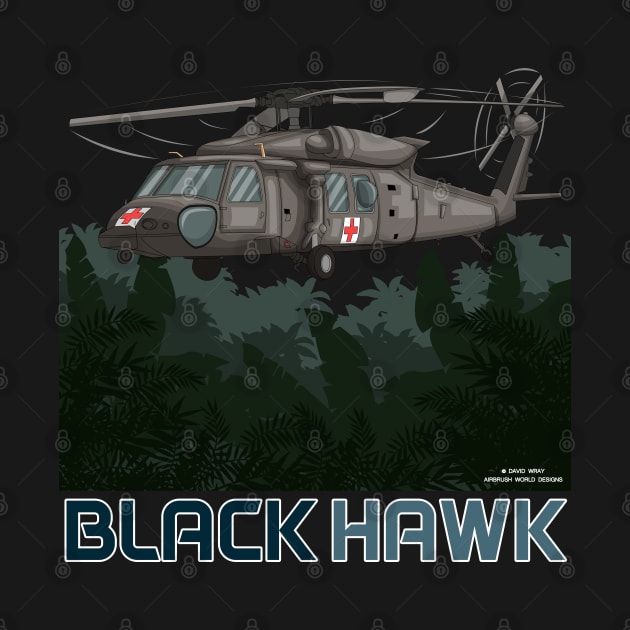 Black Hawk Tactical Helicopter Military Armed Forces Novelty Gift by Airbrush World