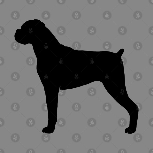 Boxer Dog Silhouette by Coffee Squirrel