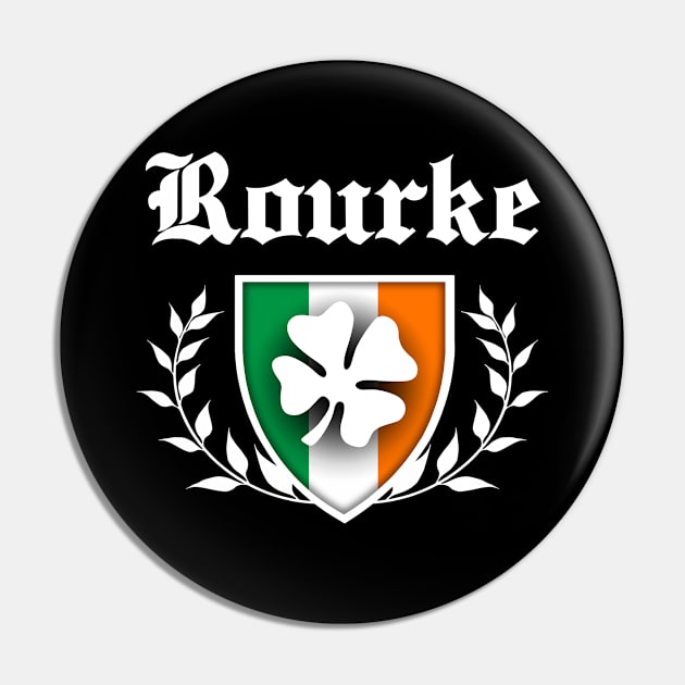 Rourke Shamrock Crest Pin by robotface