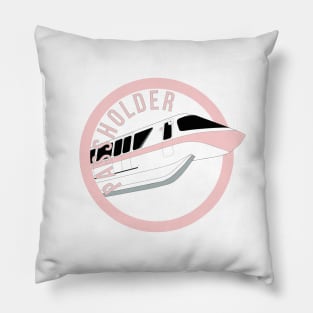 Passholder Millennial Pink Monorail Pillow