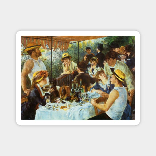 Luncheon of the Boating Party by Pierre Renoir Magnet by MasterpieceCafe