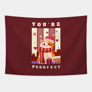 You're Purrfect - Christmas Cat Tapestry