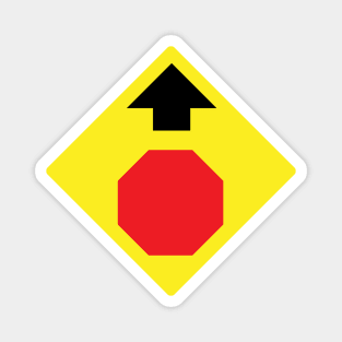 Stop Ahead Diamond-Shaped Sign Magnet