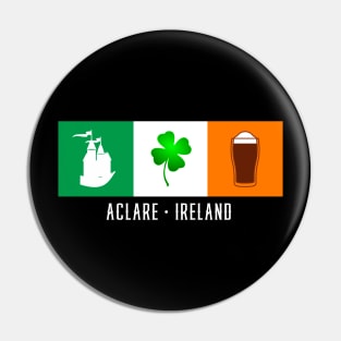 Aclare Ireland, Gaelic - Irish Flag Pin