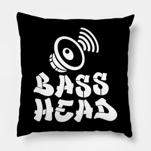 Bass Head - white Pillow