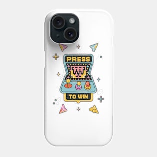 PRESS TO win Arcade gaming Phone Case