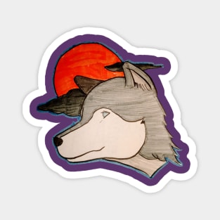 Full Blood Wolf Moon Magnet