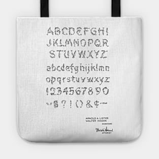 Fish Font of Type Vintage Patent Hand Drawing Tote