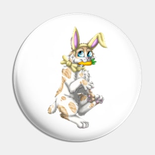 Bobtail BunnyCat: Cream Bicolor Tabby (Yellow) Pin