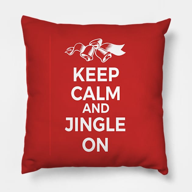 Keep Calm and Jingle On Pillow by skauff