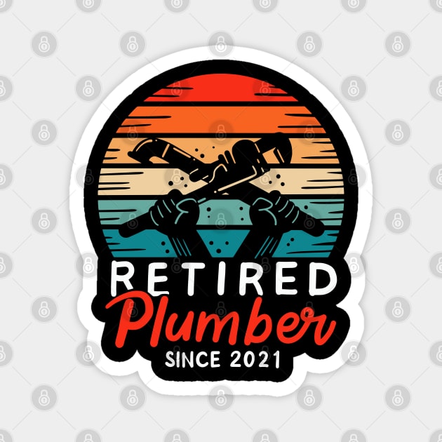 Retired Plumber Since 2021 Magnet by maxdax