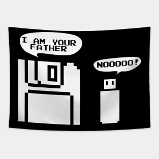 Funny Floppy Disk I Am Your Father Noooooo! USB Tapestry