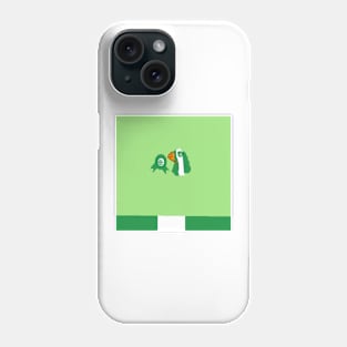 Sporty Nigerian Design on White Background Phone Case