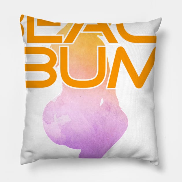 Beach Bum Pillow by trubble