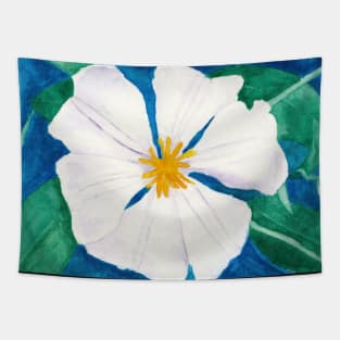 Ode to Georgia #3 - White Clematis Flower Tapestry