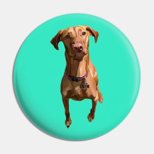 Penny the Vizsla Dog Pin