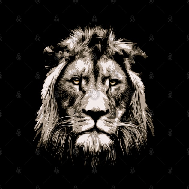 Lion Head Vector Graphic Design by RamoryPrintArt