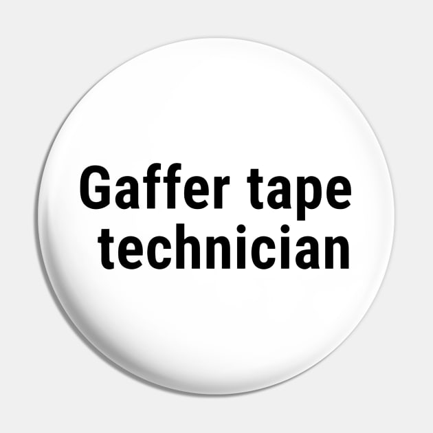 Gaffer tape technician Black Pin by sapphire seaside studio