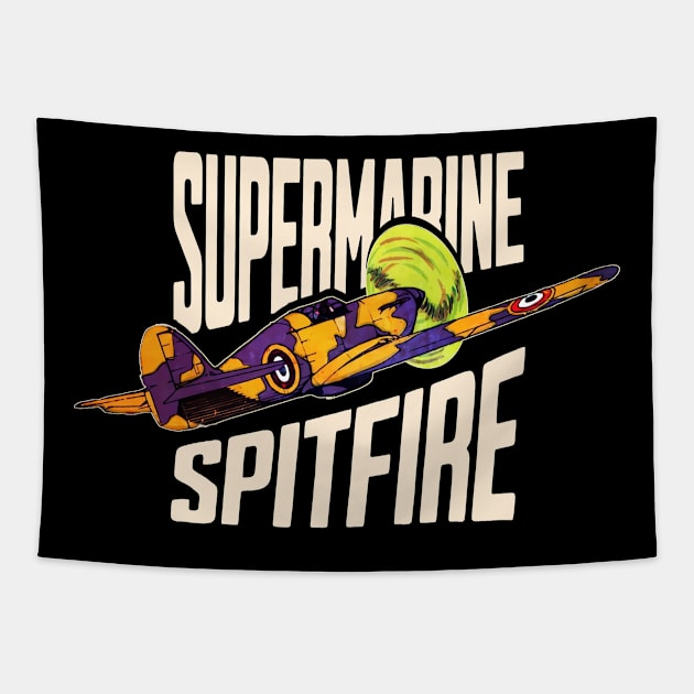 Supermarine Spitfire | WW2 Plane Tapestry by Distant War