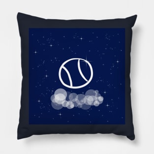 ball, tennis ball, tennis, game, entertainment, sport, sports, active lifestyle, energy, technology, light, universe, cosmos, galaxy, shine, concept, illustration Pillow