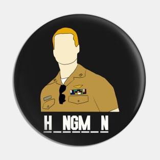 hangman silhouette white caption Pin