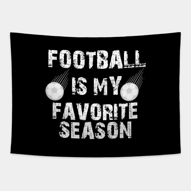 Football Is My Favorite Season Tapestry by jerranne