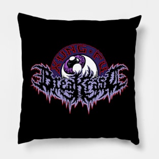 Kung Fu Breakfast Evil AF Logo Pillow