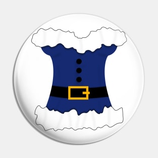 White and Blue Corset Christmas Mrs Claus Pin