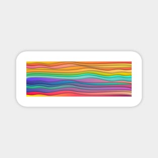 Colorful Rainbow Ocean Waves Magnet