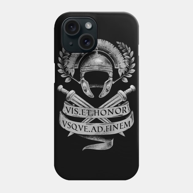 Vintage Roman Gladiator Helmet Warrior Arena Gym Phone Case by Dojaja