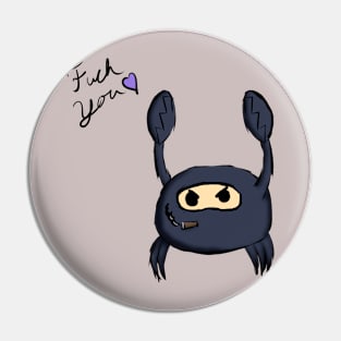 Blue Spycrab Fuck you Pin