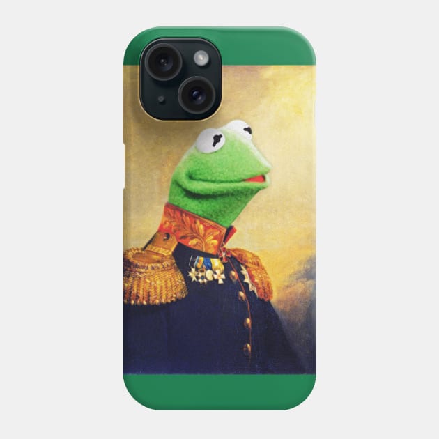 Kermit the Frog Retro Military Portrait Phone Case by UselessRob