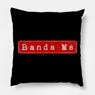 vintage retro plate Banda Ms Pillow