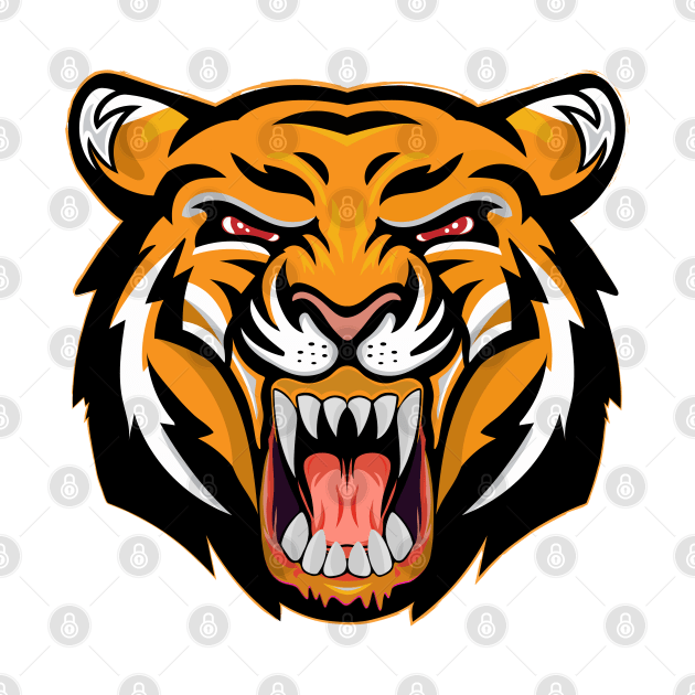 King Tiger Tattoo Design by 66designer99