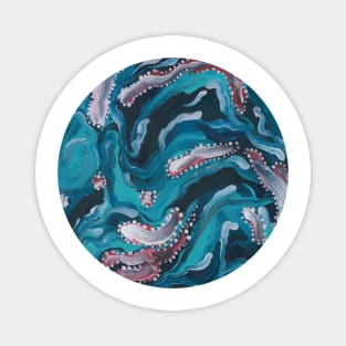 Feathers Fibrils and the Sea III (circle) Magnet