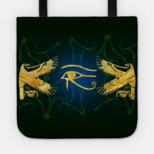 Eye of Horus Protected by Golden Falcons Tote